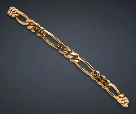 14K 7" Figaro Link Bracelet