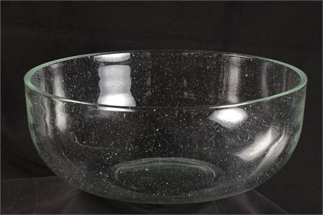 11" Glass Bowl with Bubbles in the Glass