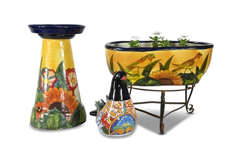 Hand Painted Talavera Plant Stand