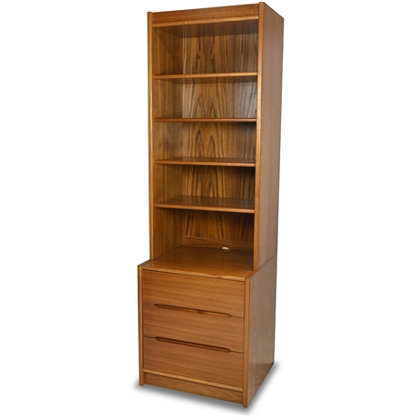 Danish Teak Bookcase Cabinet