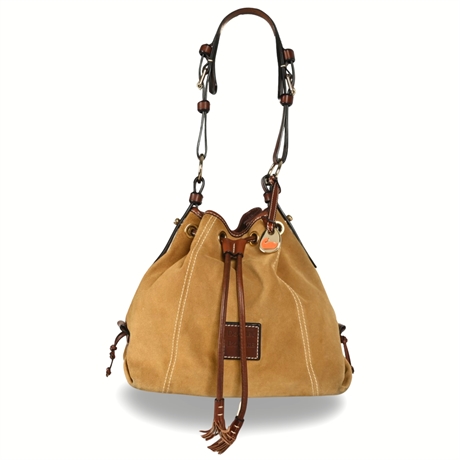 Dooney & Bourke Suede Drawstring Bucket Bag