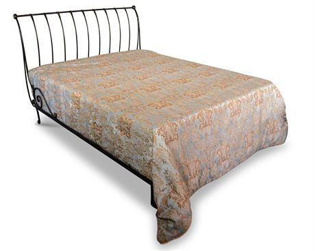 Queen Size Wrought Iron Headboard and Bed Frame