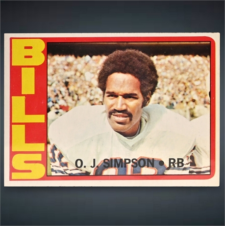 1972 Topps #160 O.J Simpson Card
