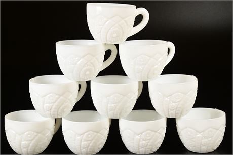 Vintage Concord Milk Glass Punch Cups