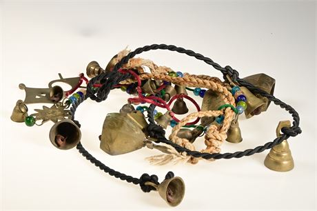 Brass Bells with Glass Beads
