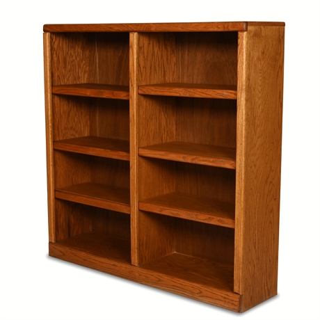 4' Classic Oak Divided Bookcase