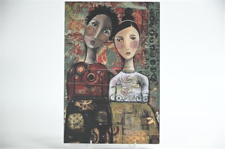 "Sisters at Heart" Print on Canvas