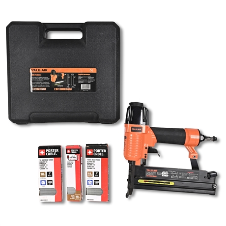 Valu-Air SF5040 2-in-1 Combi Nailer Kit w/ Case, Manual & Porter-Cable Nails