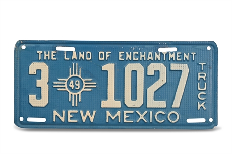 1949 Truck New Mexico License Plate