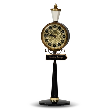 Vintage Moulin Rouge Lamp Post Clock