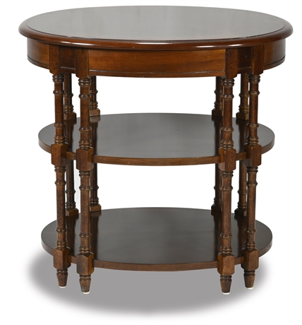 Solid Wood Tiered Side Table