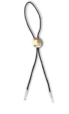 Vintage Leather and Silver Bolo