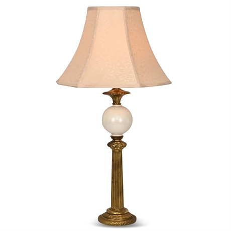 Vintage 34" Brass Table Lamp