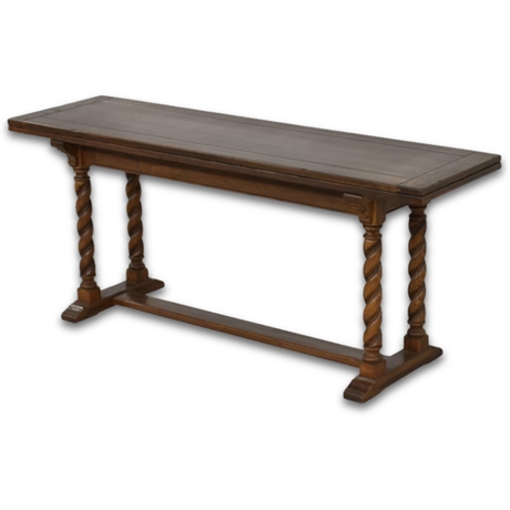 Ethan Allen® Oak Flip Top Console/Harvest Table