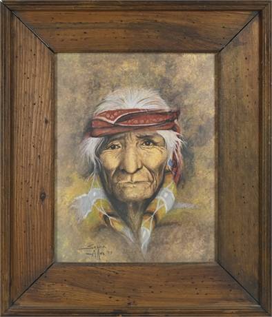 Susan Allen Portrait of Native American