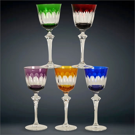 Bohemian Cut to Clear Crystal Stemware