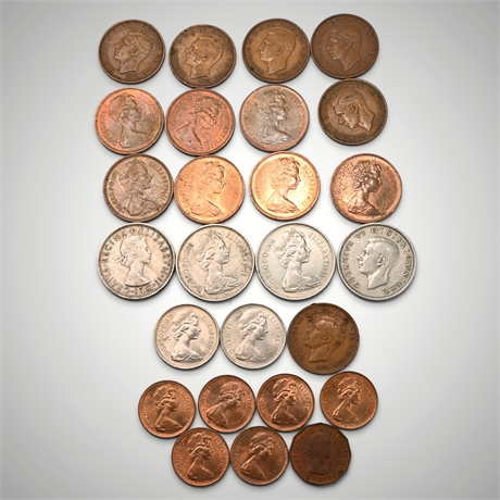 1943 - 1973 (26) English Coins