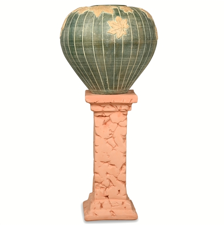 Terracotta Jardiniere and Pedestal Base