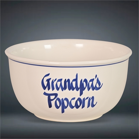 Clay Design "Grandpa's Popcorn" Bowl