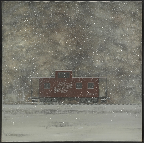 Theodore Svenningsen — Chicago & North Western Caboose No. 15511 in Snow