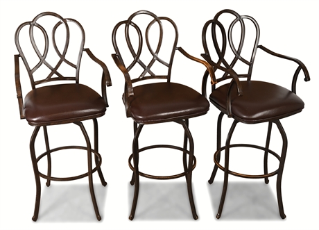 ‘Oxford’ Swiveling Iron Bar Stools