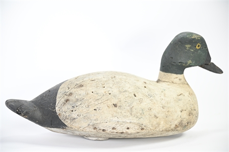 Antique Wood Greater Scaup Decoy Duck