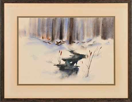 "First Thaw" Original Watercolor by Freda G. Grissom