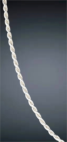 16" Italian Sterling Rope Twist Chain