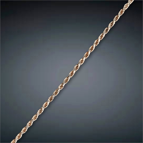 30" Italian Sterling Silver 2 mm Rope Chain