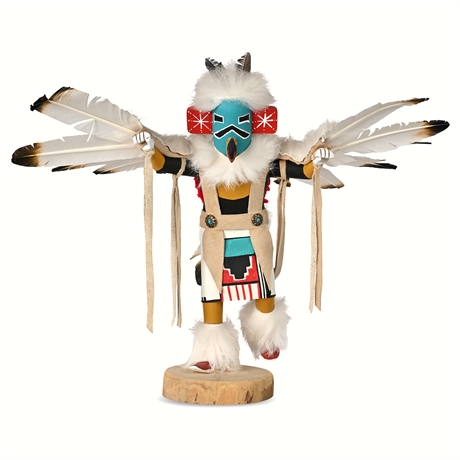 Eagle Dancer Kachina – Hand-Carved, Feathered Detail, Signed by Artist