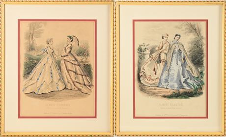 Hand Colored Victorian Etchings