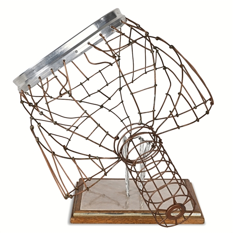 Male Wire Sculpture — Bold Erotic Copper Figure