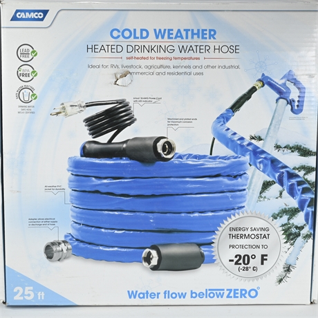 Camco 25' Heated Drinking Water Hose