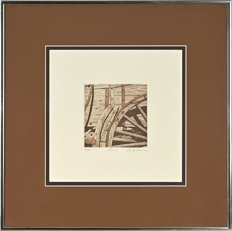 Brent Thomson “Borax” Limited Edition Etching — 79/100, Framed