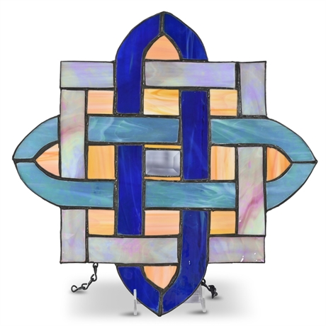 Celtic Knot Stained Glass Panel