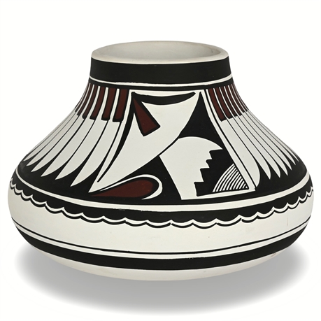 R. Galvan Pottery Vase – Inspired by Native American Designs