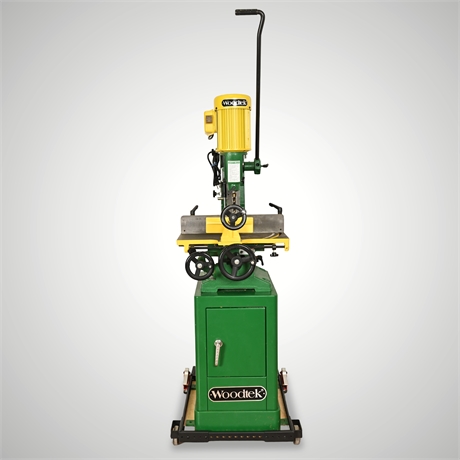 Woodtek 1 HP Chisel Mortiser on Cabinet Base w/ Accessories & Manual – 110V