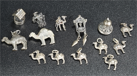 Sterling Charms & (1) Sterling Pendant