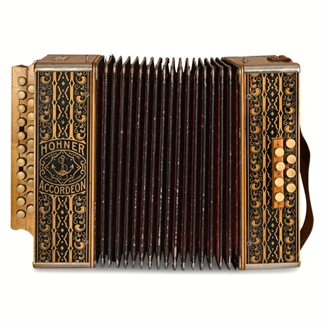 Hohner Anchor Brand A/D Diatonic Button Accordion, Trossingen Germany c.1910–30