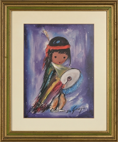 Degrazia 'Drummer Boy' Signed Print