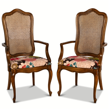 Pair Vintage French Provincial Armchairs