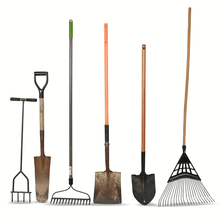 Six Garden Tools - Ready for Spring!