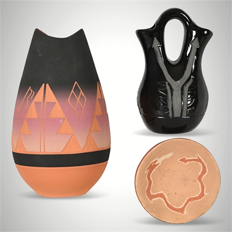 Three Voices in Clay – Martinez Wedding Vase, Lydia Snow & Artist Bowl