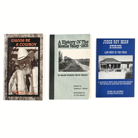Southwestern History & Cowboy Lore – 3 Signed Books (Las Cruces & Borderlands)