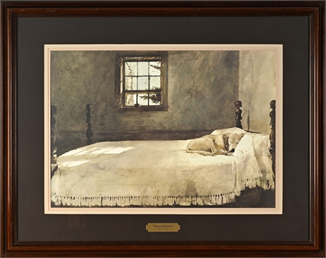 Andrew Wyeth "Master Bedroom" Framed & Triple-Matted Print