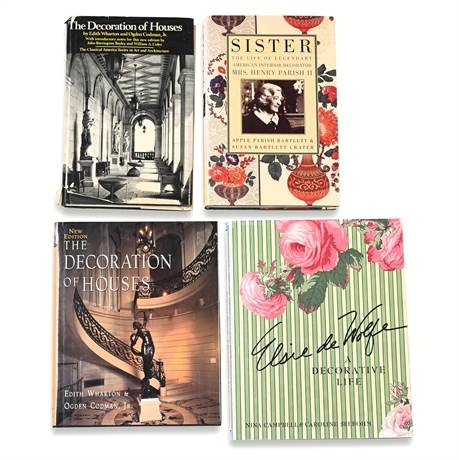 Set of 3 Interior Design Classics — Wharton, Parish & De Wolfe Biographies