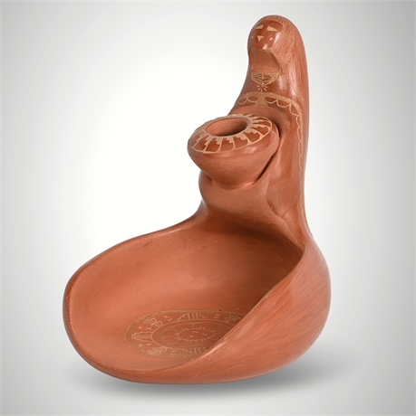 Doug & Charlotte Vigil San Ildefonso Pueblo Redware Maiden Figure, 2006