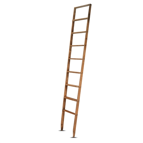 Primitive 9 Rung Antique Ladder