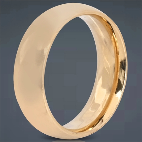 14K 6mm Domed Band