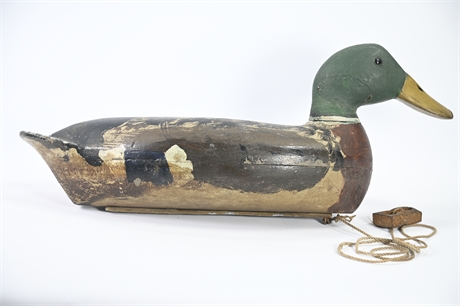 Antique Bert Graves Mallard Decoy Duck